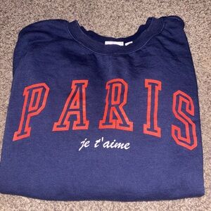 LG Kids Navy Sweatshirt with Red 'Paris' Design